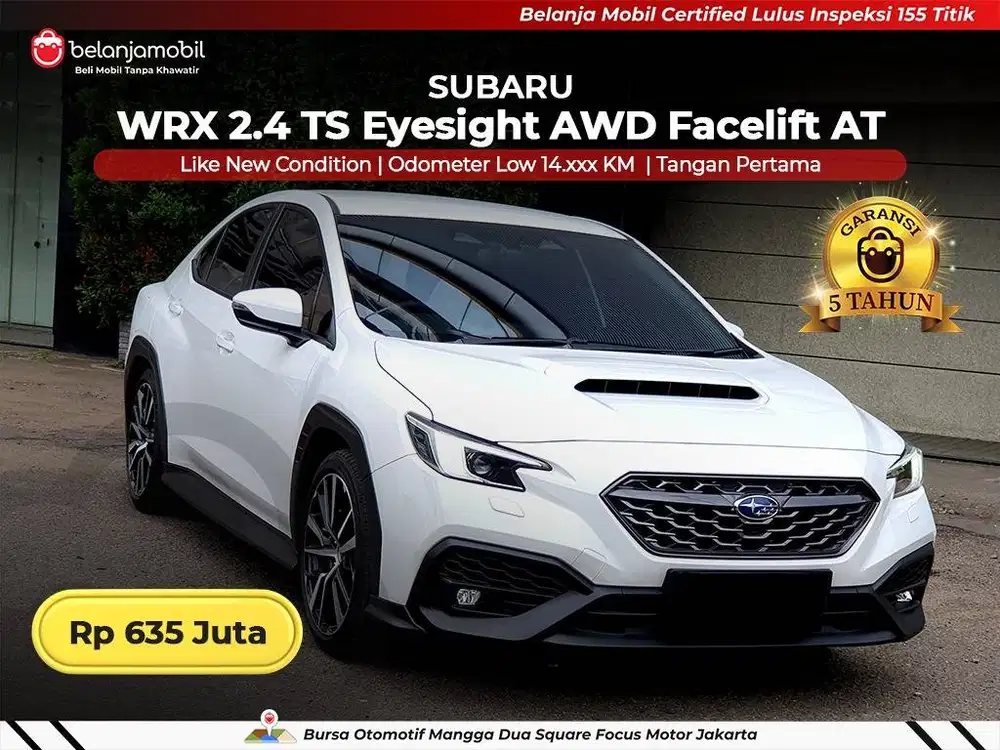 [ GARANSI 5TH ] Subaru WRX 2.4 TS Eyesight AWD AT Putih 2023 2024