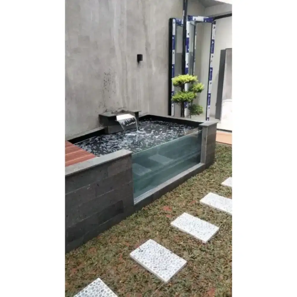 pembuatan kolam ikan minimalis