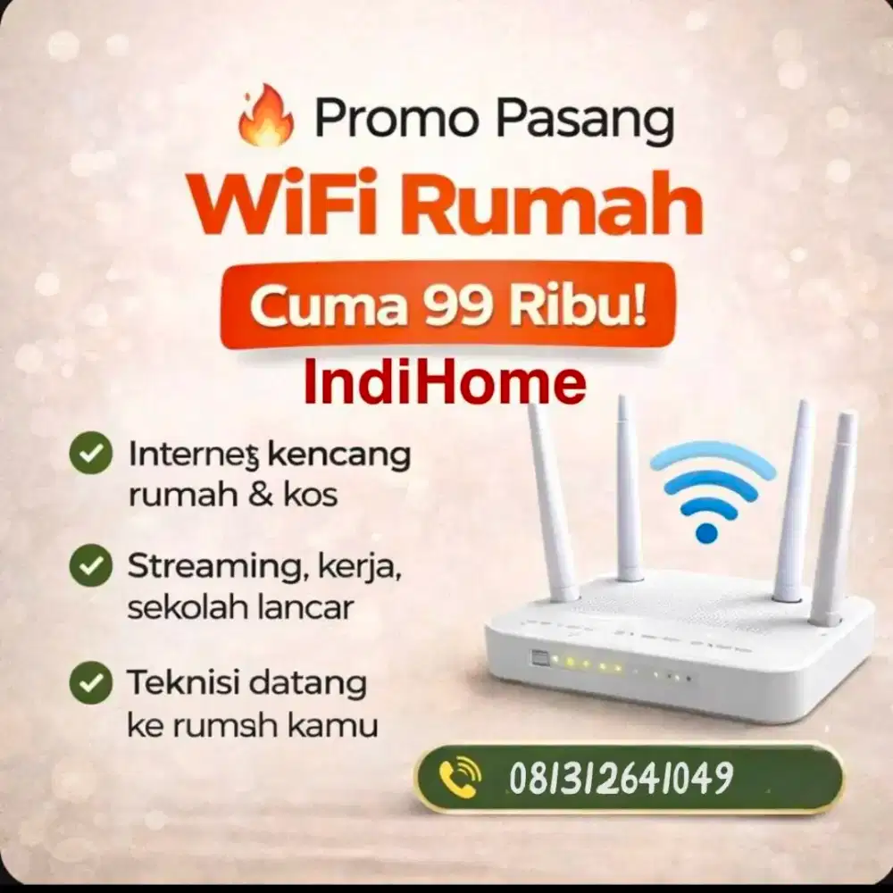 Indihome WiFi internet termurah promo biaya pasang