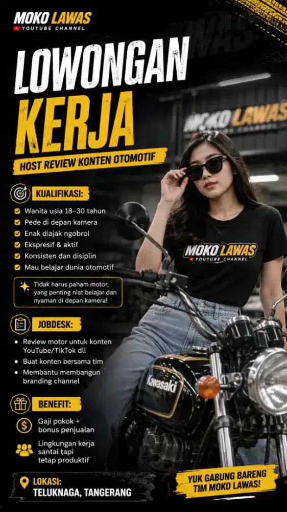 Host konten otomotif wanita