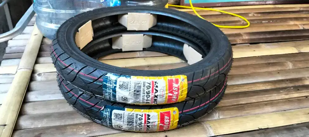 2 Pcs Ban Motor Tubless Aspira Maxio Techno