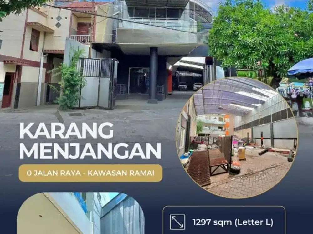 JUAL CEPAT! Bangunan usaha raya karangmenjangan gubeng