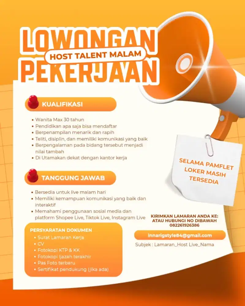 Host Live Untuk Malam Hari