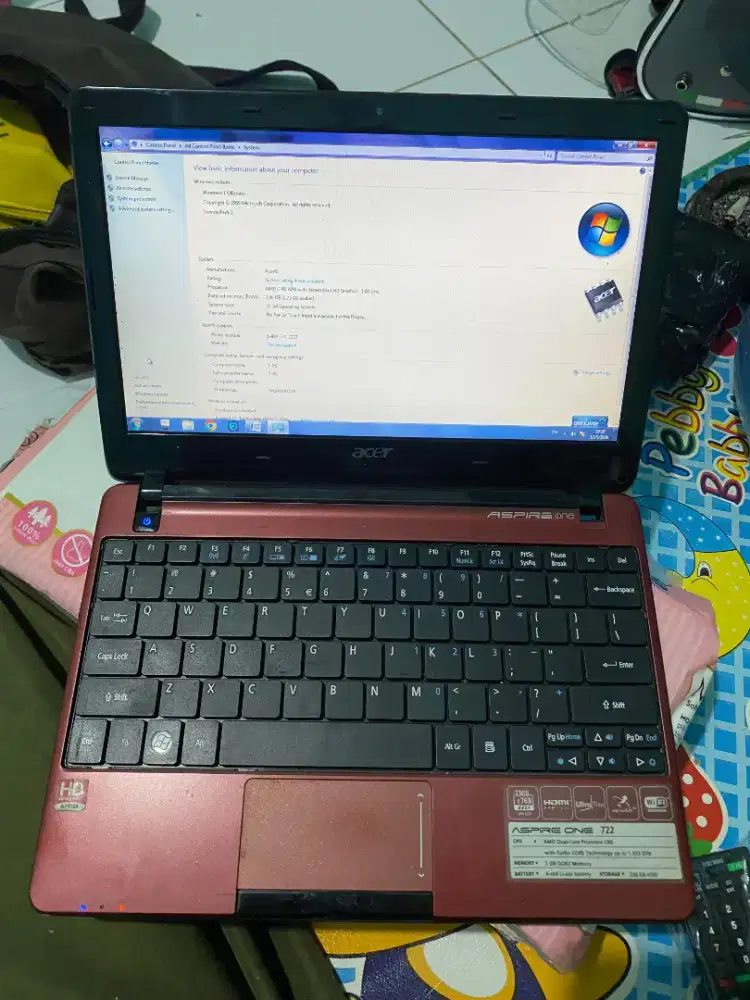 Netbook Acer aspire one 722