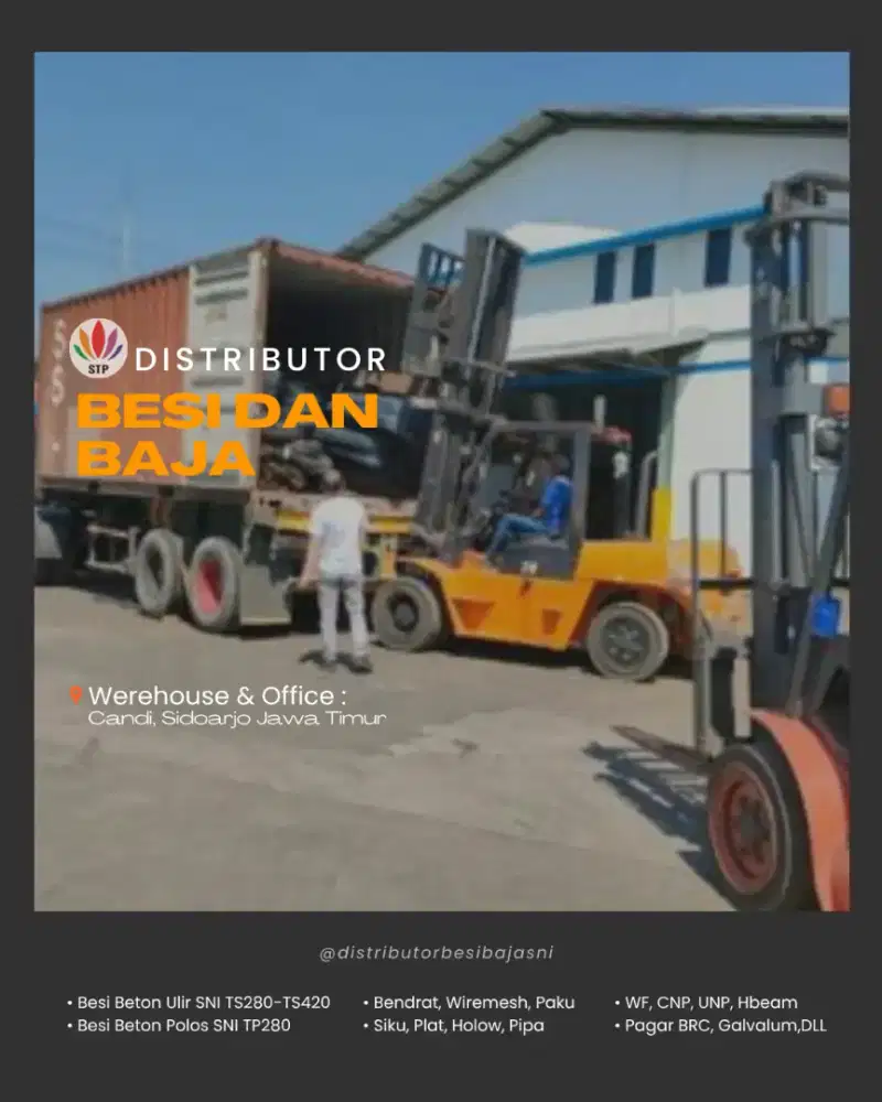 Besi beton polos dan ulir SNI siap kirim