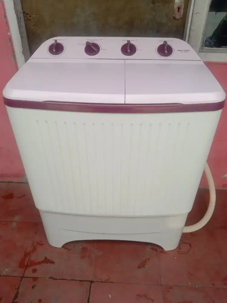 jual mesin cuci 2 tabung polytron 7.7kg siap pakai semua normal ori