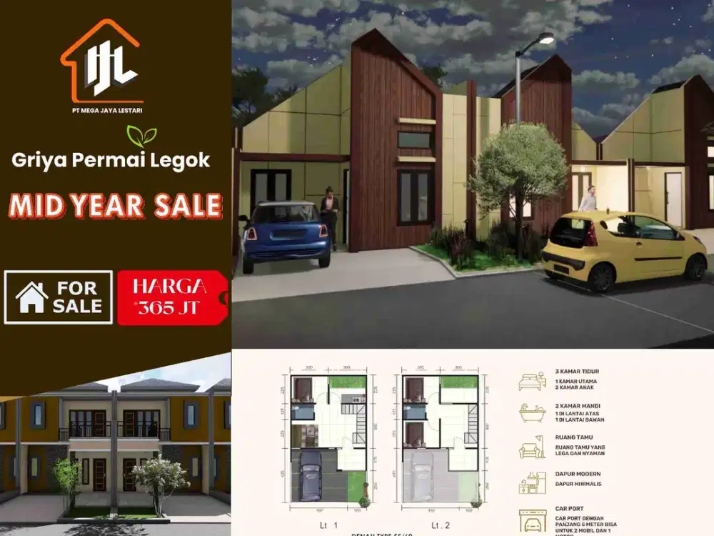 Rumah scandinavian KPR DP suka dengan strategis Nempel BSD