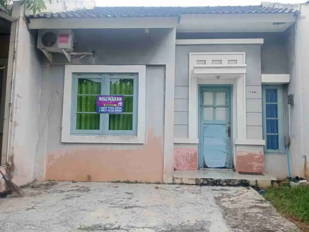 DISEWAKAN RUMAH DIDELTAMAS CLUSTER ELVERDE 2KT 1KM
