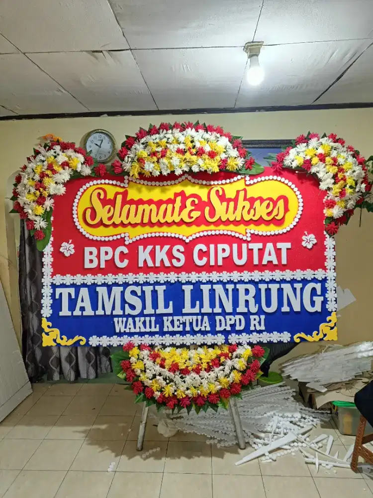 karangan bunga papan