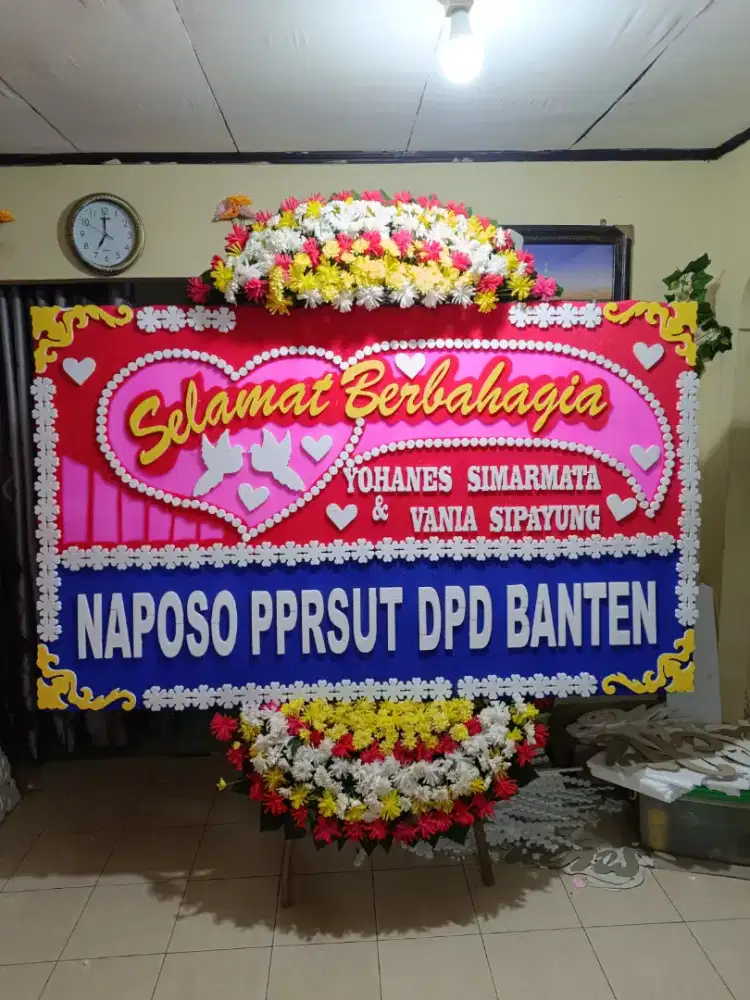 karangan bunga papan