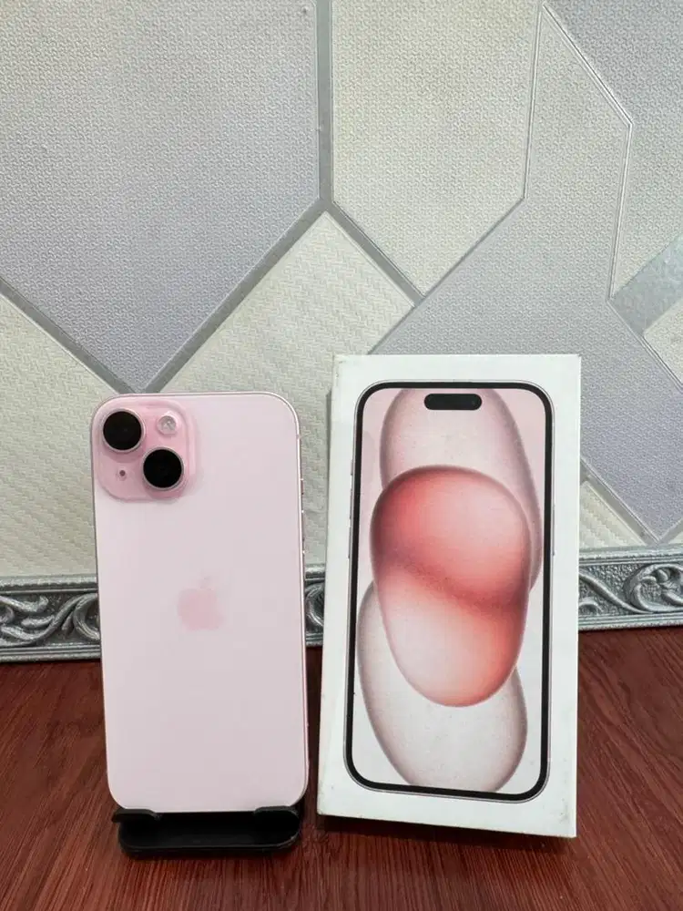 iPhone 15 128 iBox Pink Mulus masih garansi