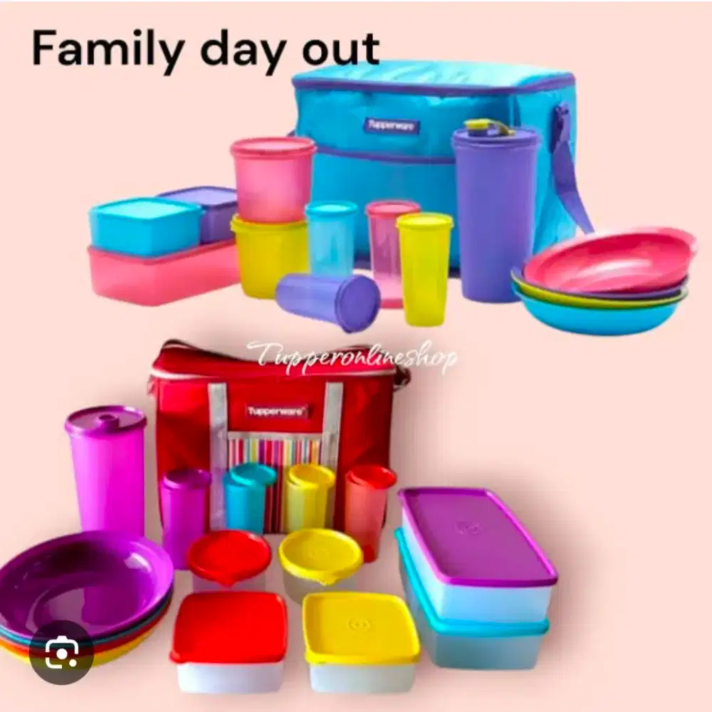 1 set perlengkapan piknik tupperware