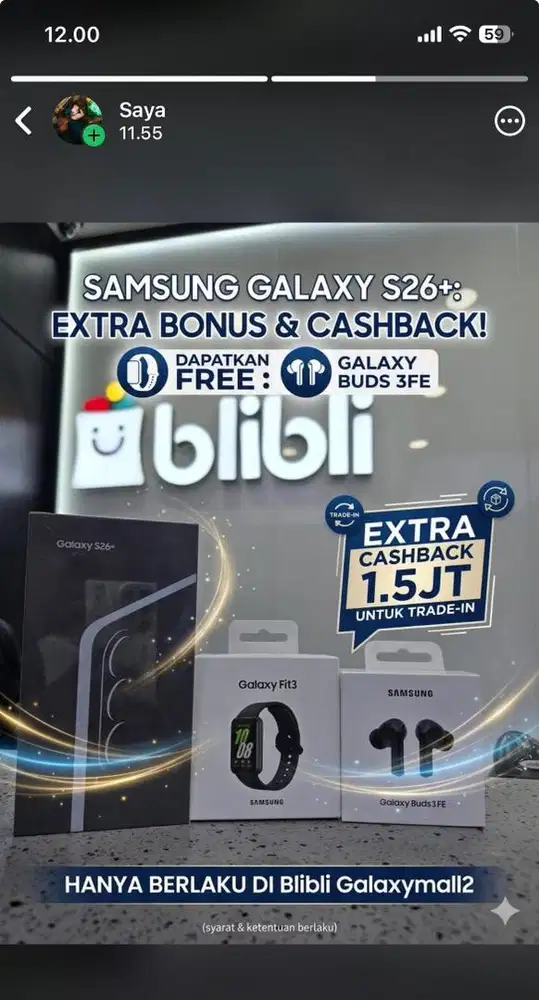 Samsung S26+ Banyak Freenya