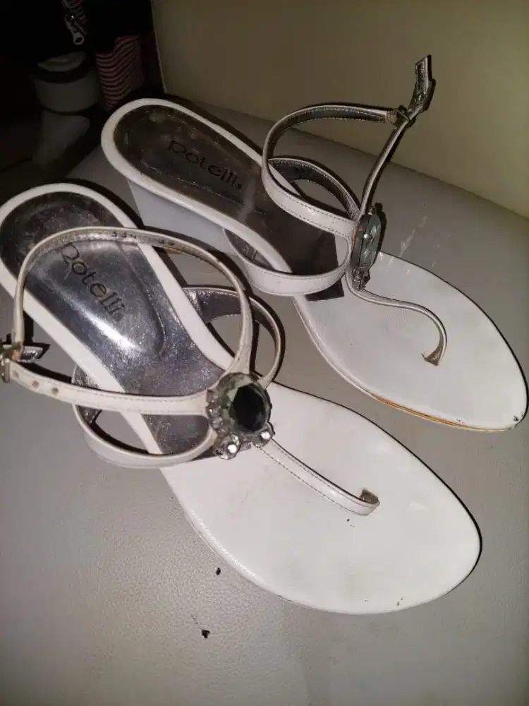 Rotelli women leather heels shoe sz 39 white