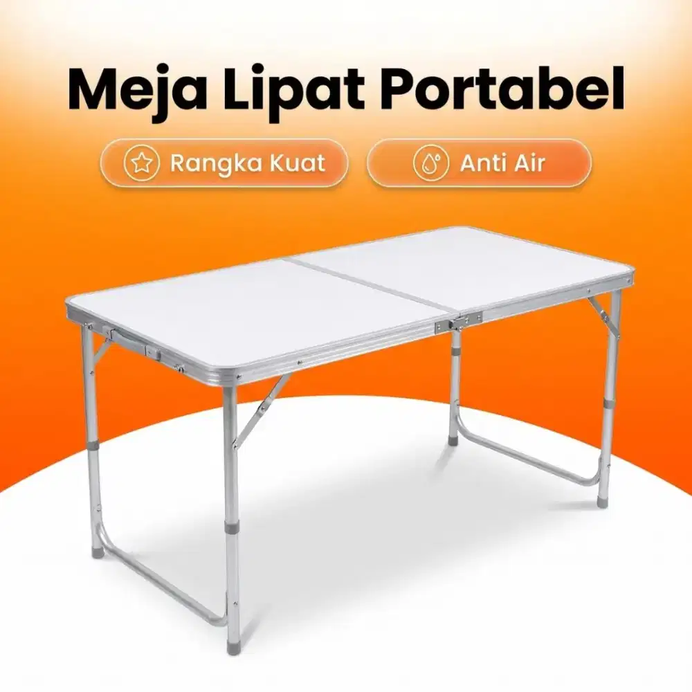 Meja lipat portabel tampilan elegan