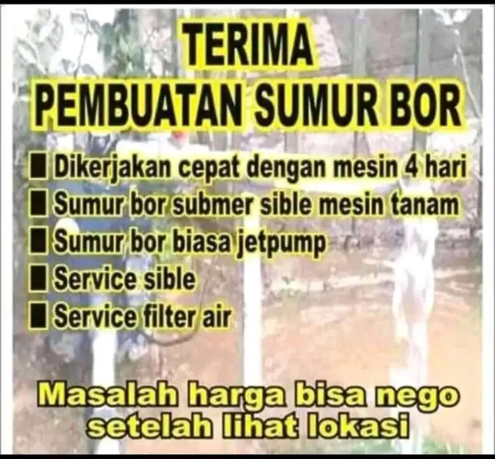 Jasa sumur bor & Servis air Bandung