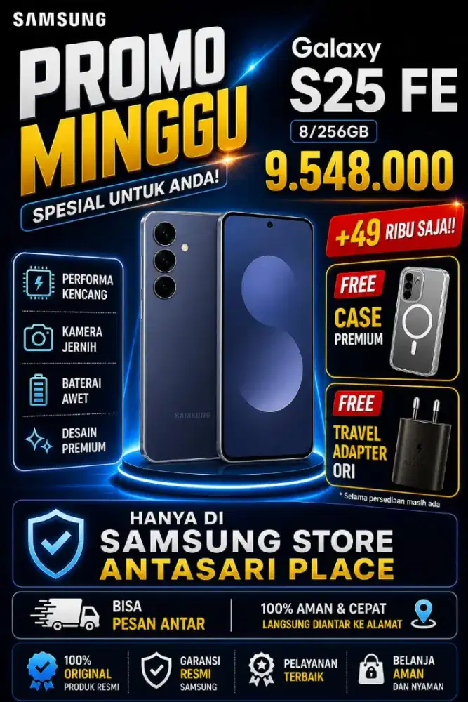 Penawaran Terbatas Galaxy S25 Fe 8/256GB!