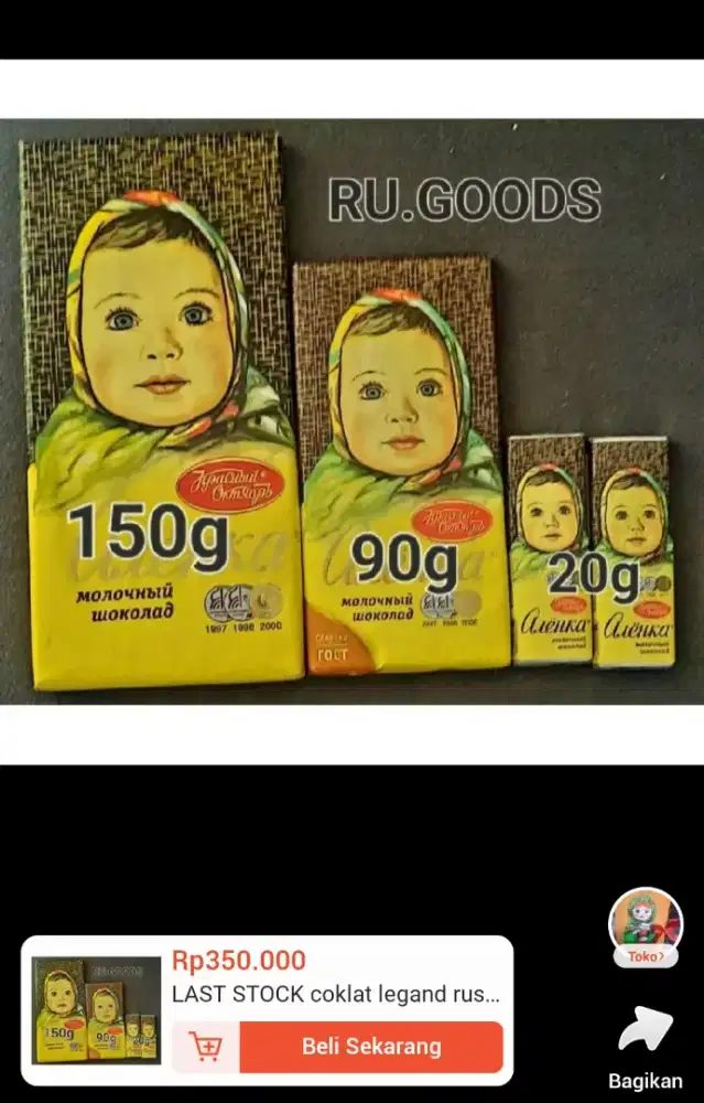 Coklat russia 150g