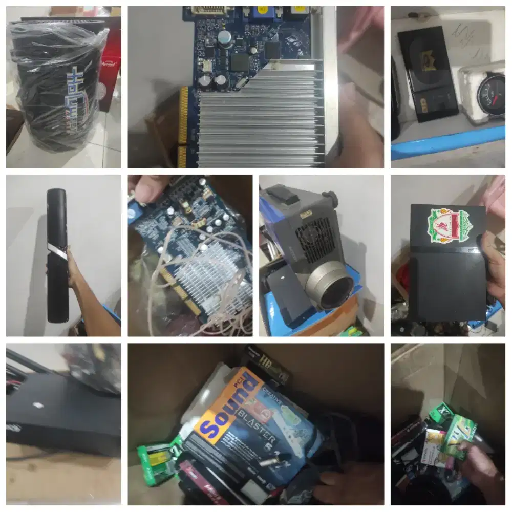 Rongsokan Elektronik (Kamera Speaker Kabel konektor VGA Komputer PS)