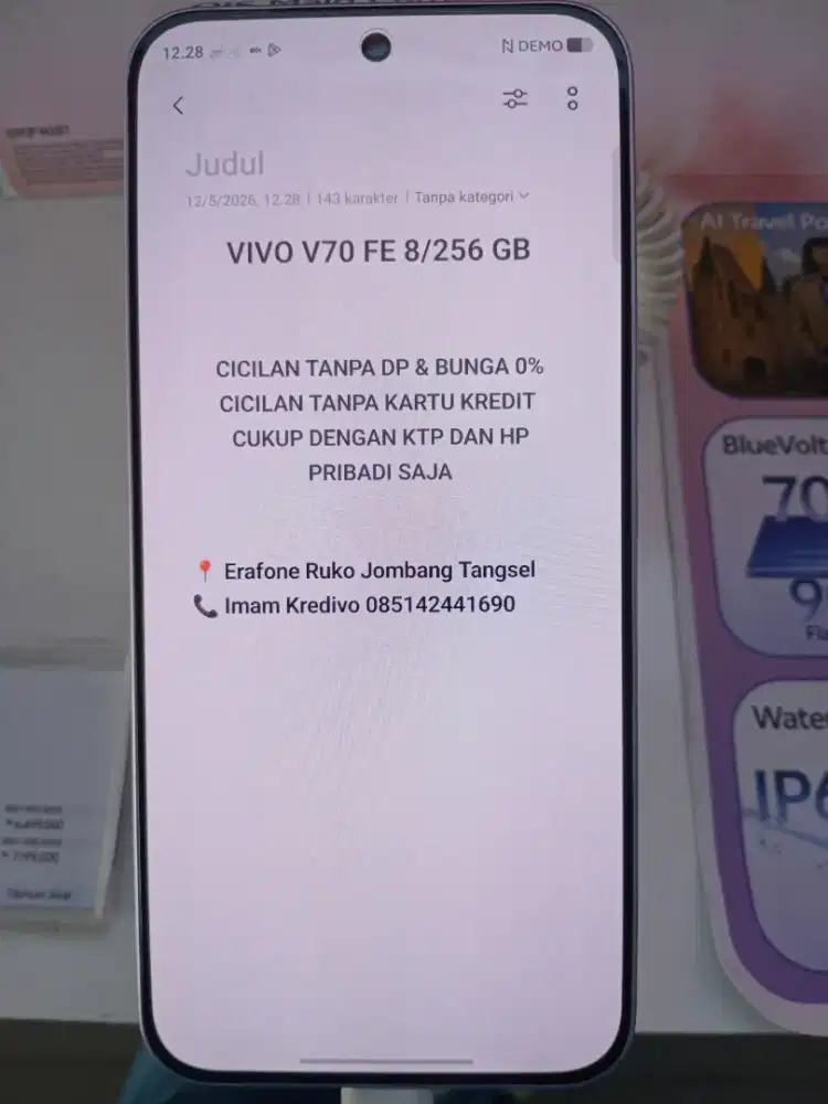 VIVO V70 FE 8/256 CICILAN TANPA DP