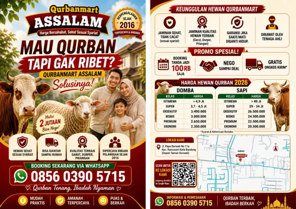 HEWAN QURBAN MURAH,AMANAH GRATIS ONGKIR