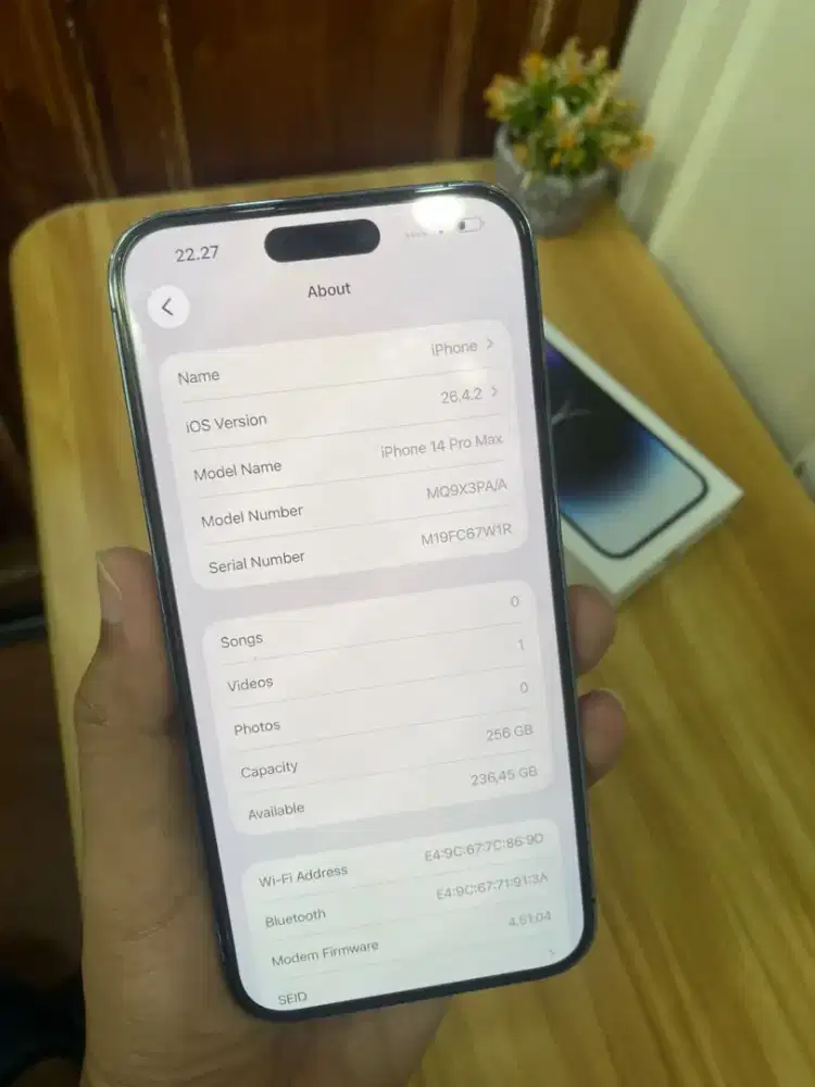 iPhone 14PM 256GB, BH 82% iBox FULLSET