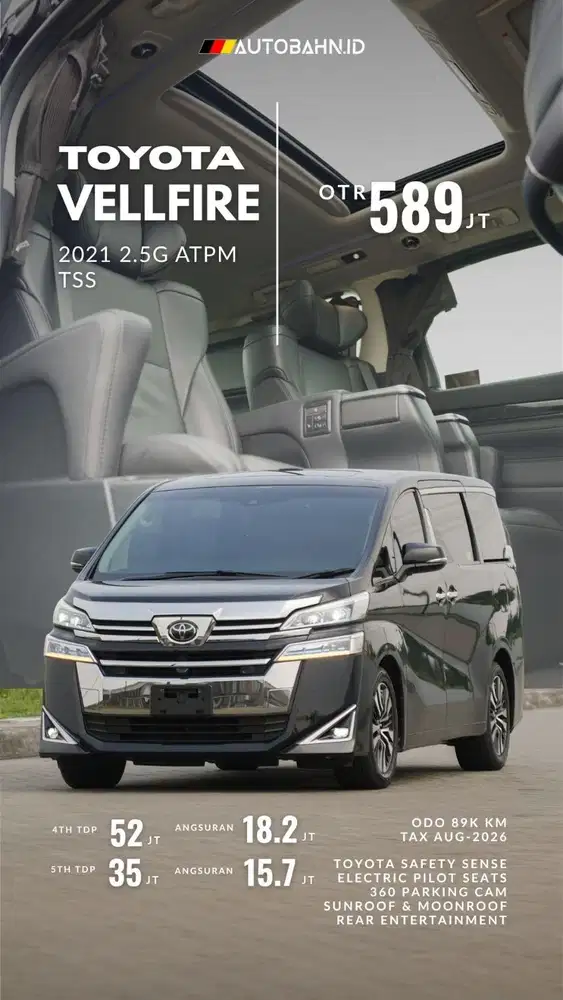 Toyota Vellfire 2.5 G ATPM TSS 2021