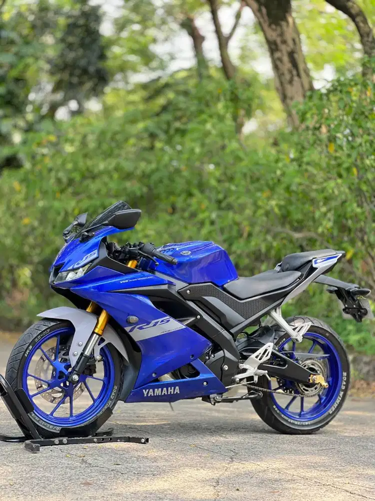 YAMAHA YZF R15 V3 2021 BIRU KM 4K PAJAK PANJANG SUPER GRESS