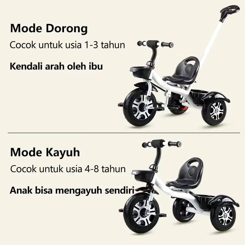 Playtime 2IN1 Sepeda Anak Roda 3 2In1 Sepeda Keseimbangan Anak Balance