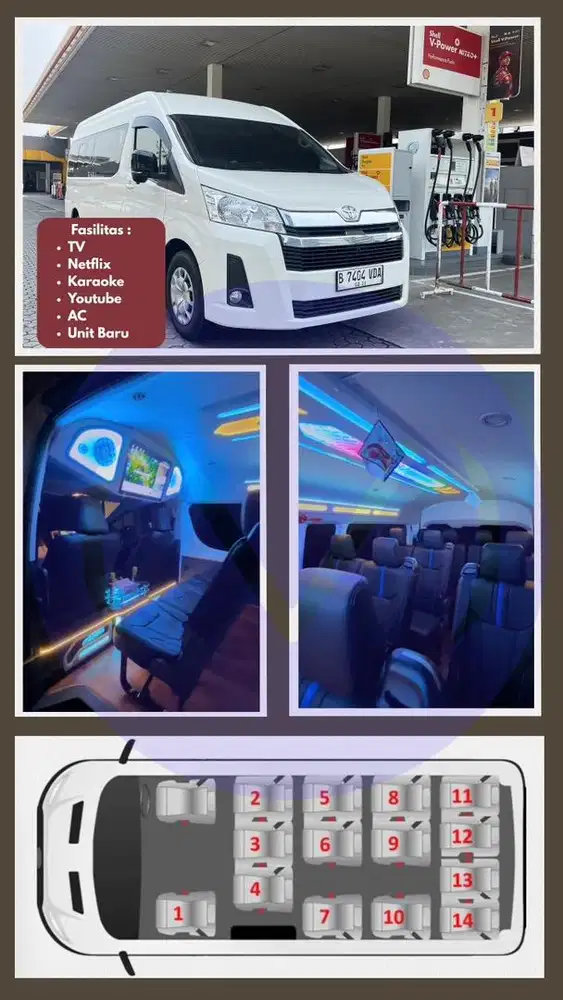 TERLARIS sewa mobil hiace fortuner premio innova reborn dan zenix
