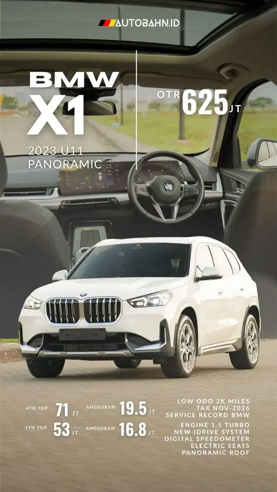 BMW X1 sDrive18i xLine 2023 New Model (U11) Panoramic