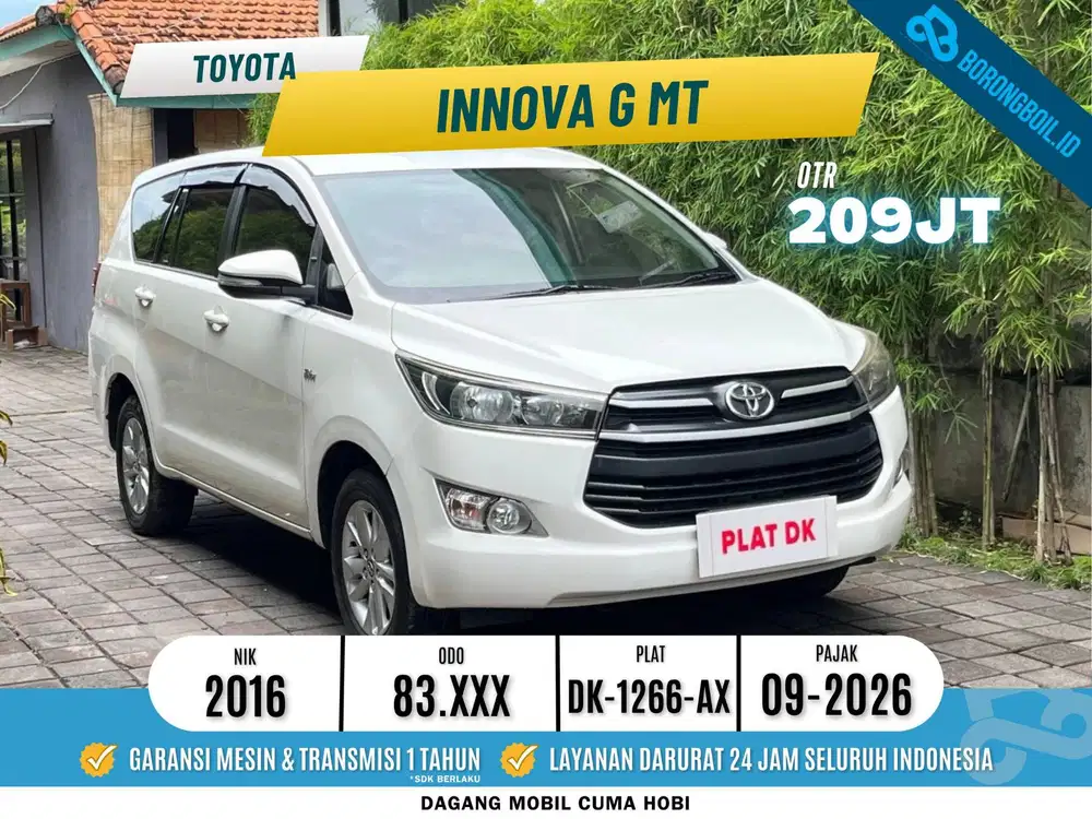 TOYOTA INNOVA G 2.0  MT 2016