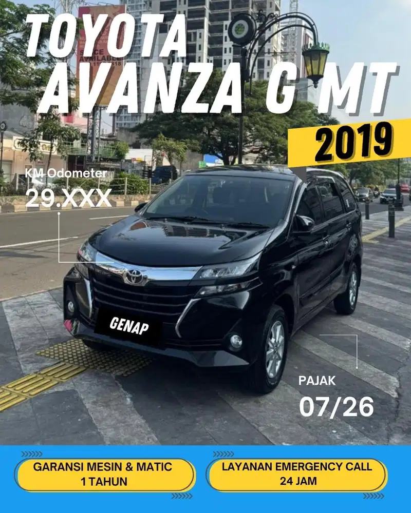 TOYOTA AVANZA 1.3 G MT MANUAL 2019 GENAP
