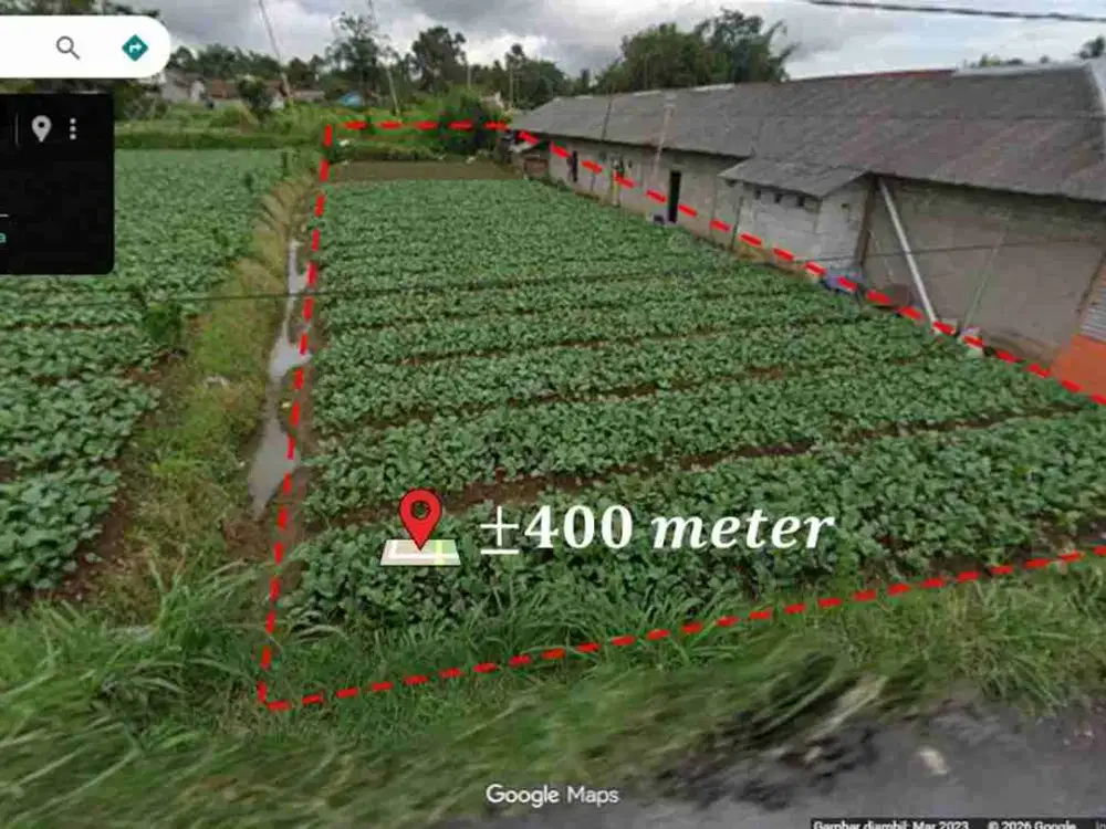 di jual tanah darat bibir jalan