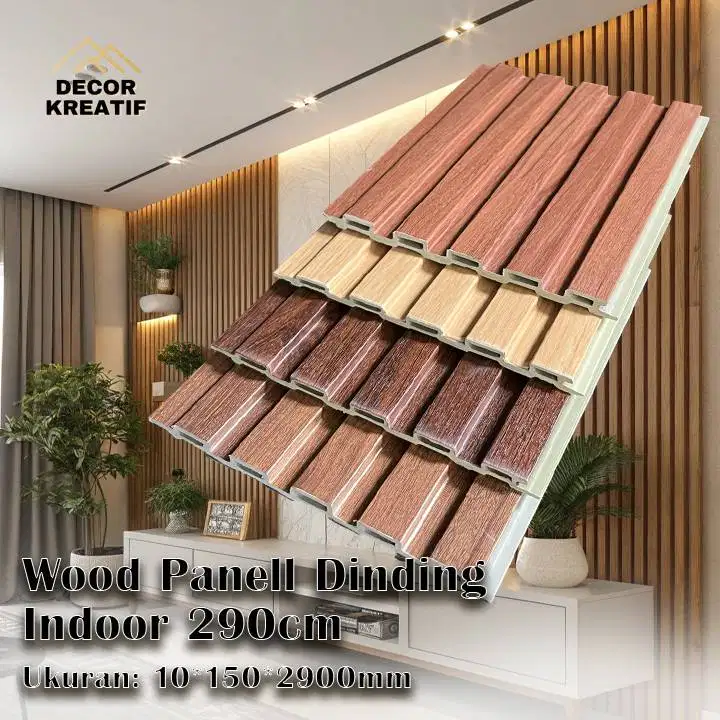 Wood panel composite Wpc dinding Indoor 290cm