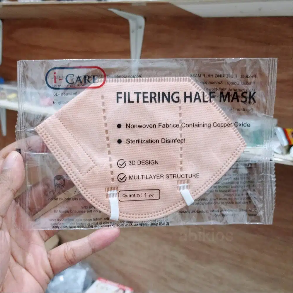 Masker Health Box Ffp2 Nr Salmon Pink 3d Anti Virus Bisa P200