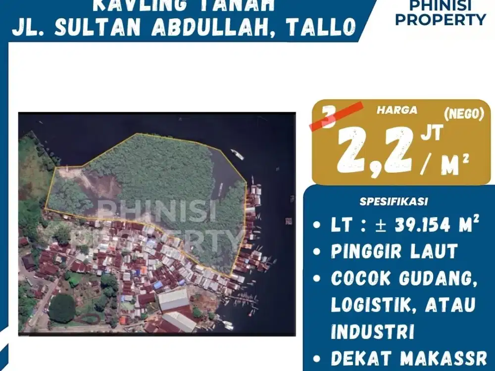 Dijual Kavling Tanah Jl. Sultan abdullah, Tallo