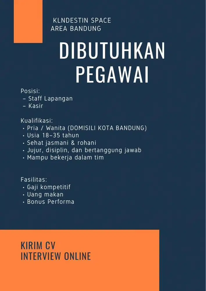 Urgent! Dibutuhkan kasir arena sepatu roda Bandung