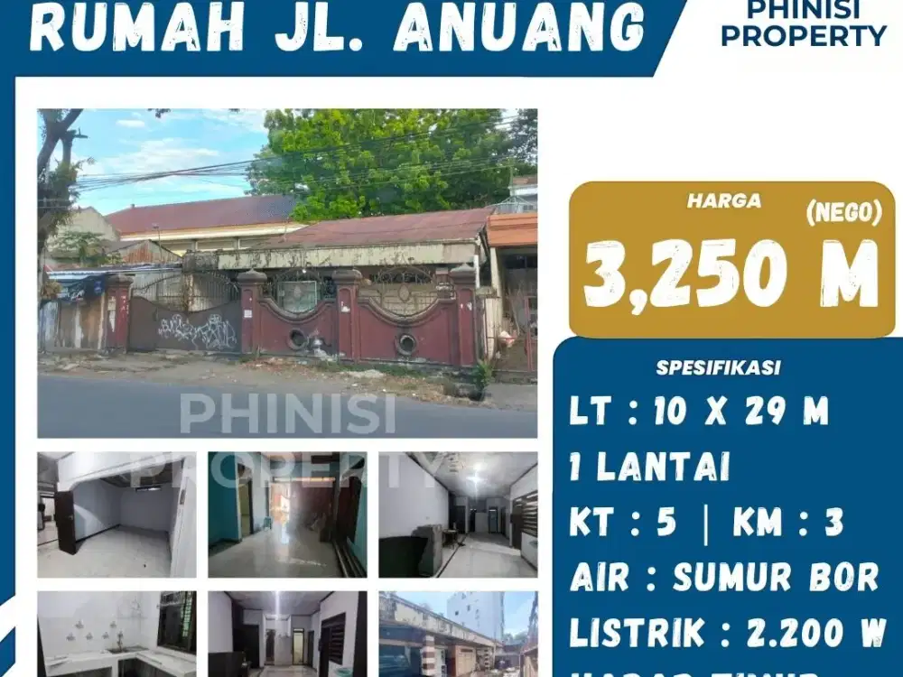 DIJUAL RUMAH STRATEGIS – JL. ANUANG, MAKASSAR