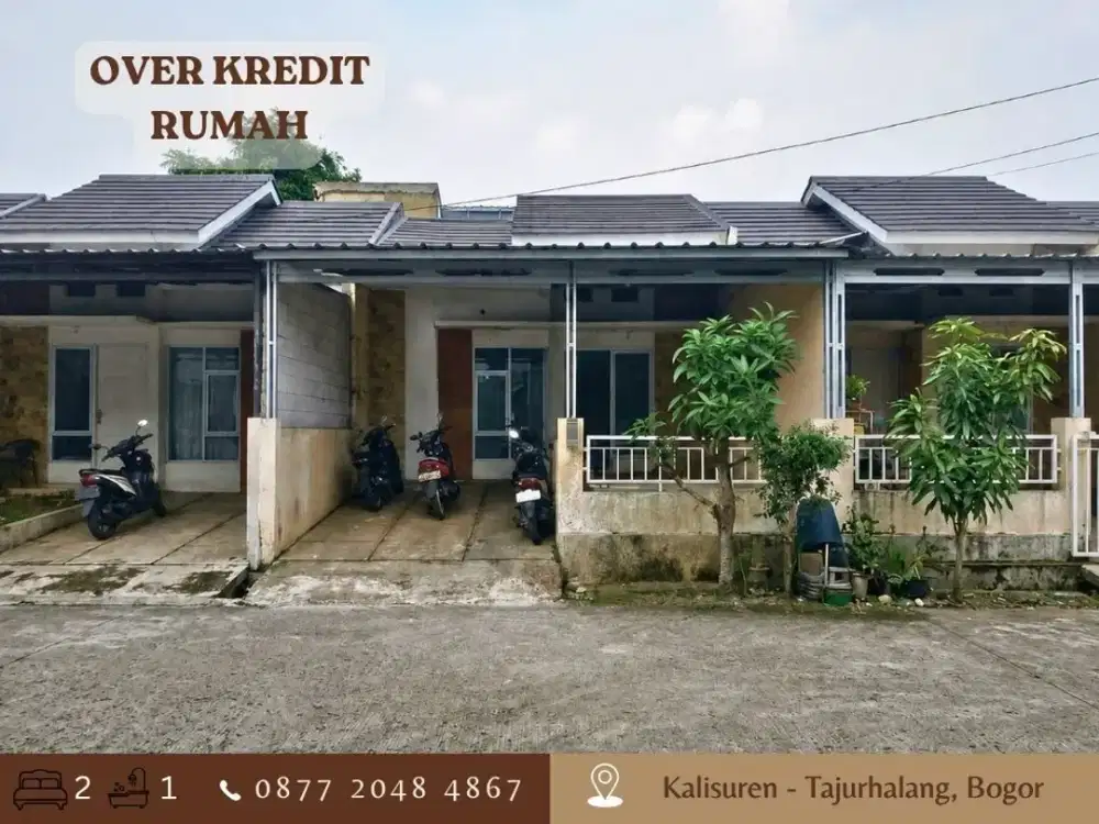 Rumah Over Kredit 69JT di Kalisuren Tajurhalang Bogor dkt Stasiun