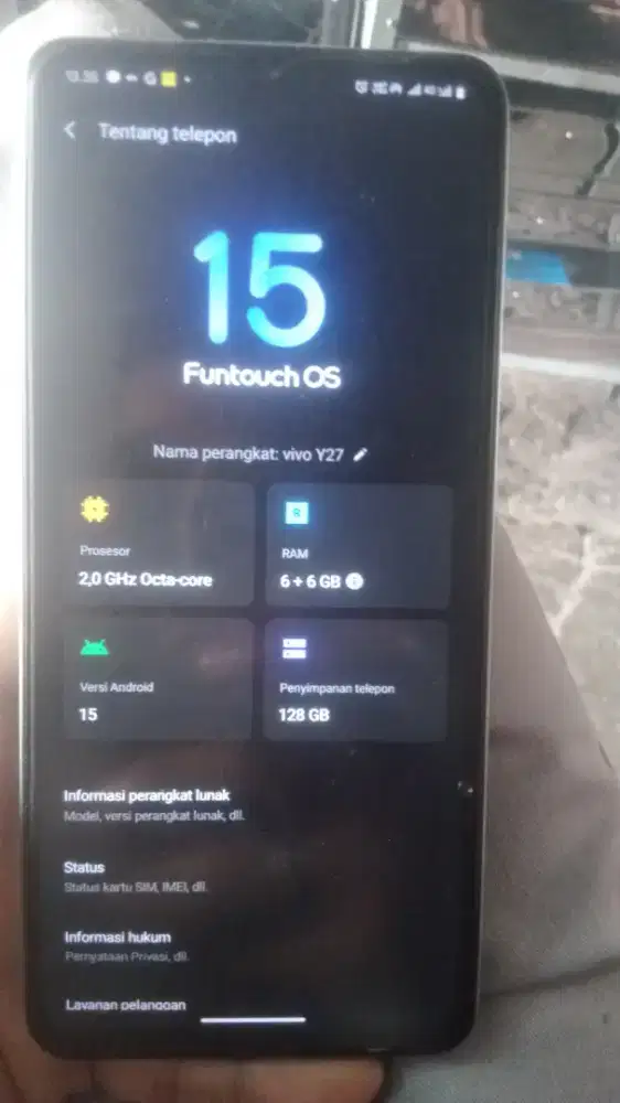 Vivo y27 1,3nego full set