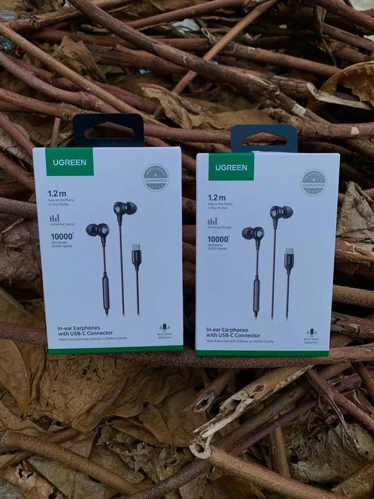 UGREEN Kabel Wired Earphone USB Type-C In-Ear Headset HF Stereo Bass