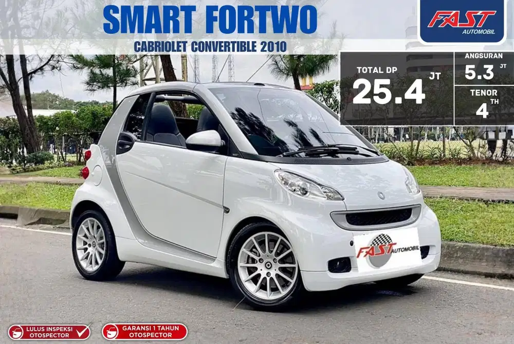 SMART FORTWO 2010 CABRIOLET CONVERTIBLE LOW KM.43RB & PAJAK PANJANG