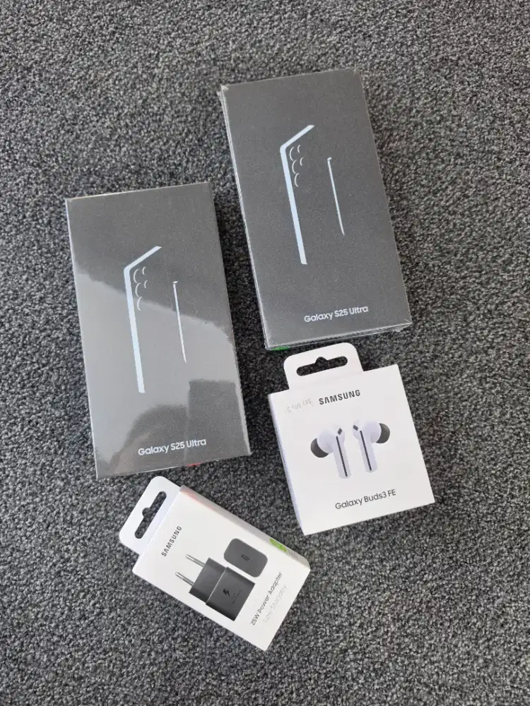 SAMSUNG S25 ULTRA SEIN Free Buds 3 fe dan Travel Adaptor