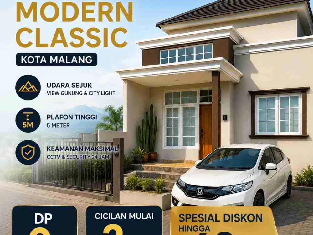 Hunian Resort Kota Malang – Fasum Lengkap View Gunung