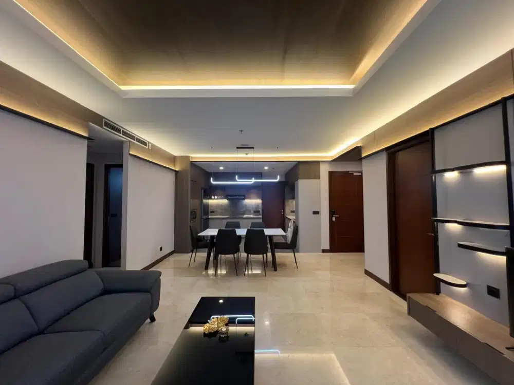 Y. Disewakan 100% baru  apartement furnish termurah exclusive hegarmanah residence 3 bedroom Tipe ruby