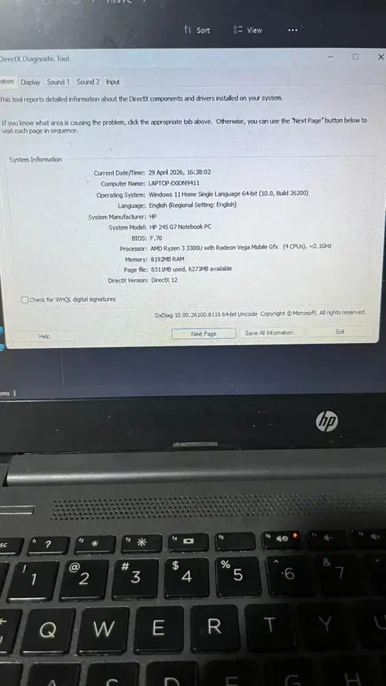 Laptop HP 245 G7