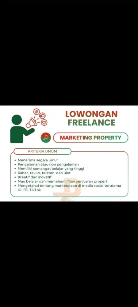 Lowongan Freelance Untuk Team Marketing Properti