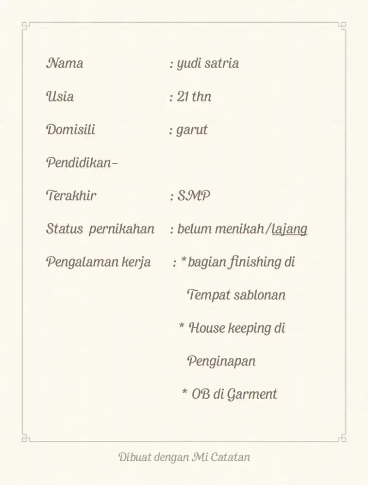Cari pekerjaan apa aja