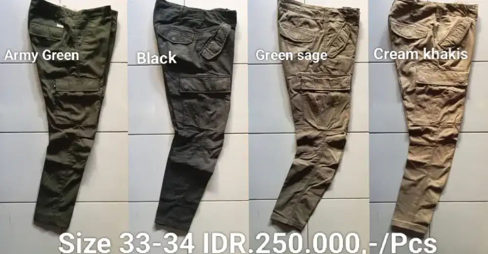 Celana panjang Cargo pants size 34